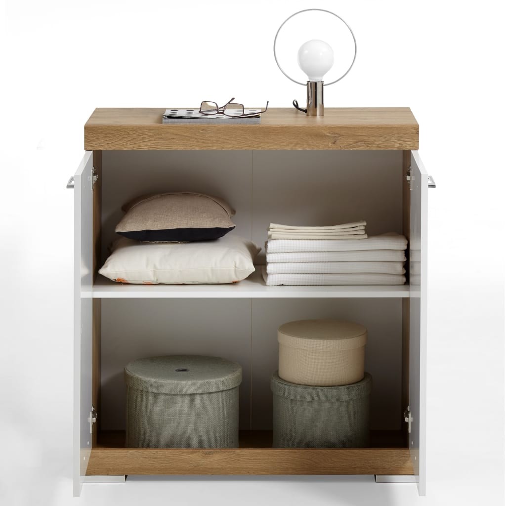 FMD Dresser with 2 Doors 80x34.9x89.9 cm White